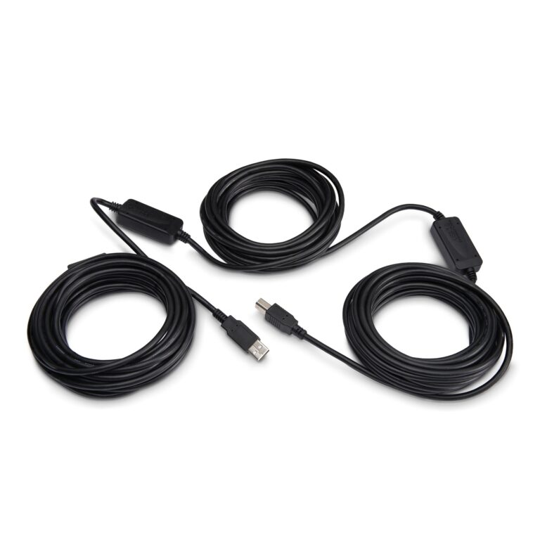 StarTech.com 50ft (15m) Active USB 2.0 A to B Cable, Long USB Printer Cable, 1x USB-A (M), 1x USB-B (M) – Black