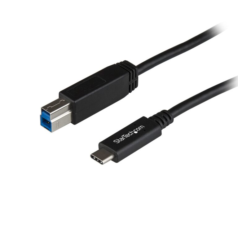StarTech.com 3ft (1m) USB-B to USB-C Cable, USB 10Gbps, Data Cord, USB 3.2 Gen 2, USB-C Data Transfer Cable