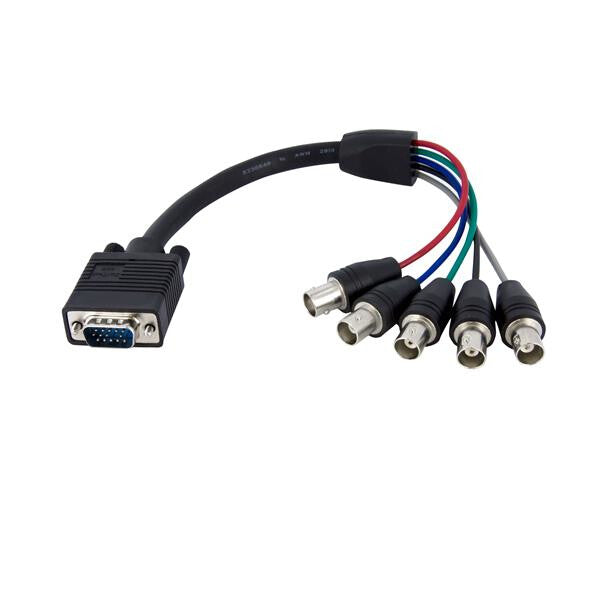 StarTech.com 1 ft Coax HD15 VGA to 5 BNC RGBHV Monitor Cable – M/F