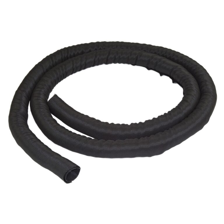 StarTech.com 6.5′ (2m) Cable Management Sleeve – Flexible Coiled Cable Wrap – 1.0-1.5″ dia. Expandable Sleeve – – Black Trimmable Cable Organizer