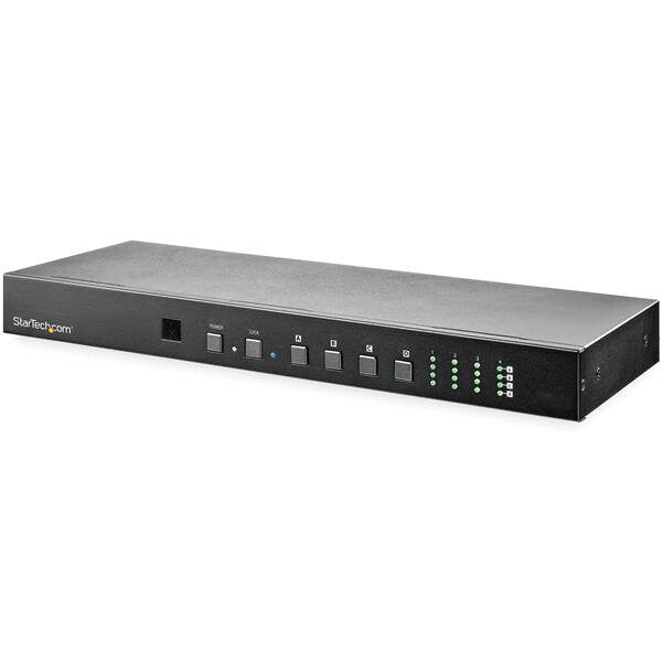 StarTech.com 4×4 HDMI Matrix Switch with Audio and Ethernet Control – 4K 60Hz – TAA