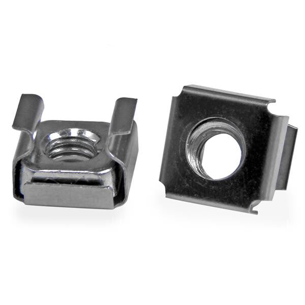 StarTech.com 100-Pack M6 Cage Nuts and Installation Tool for 19″ or 10″ Server Racks, Cabinets and Enclosures, Silver – TAA