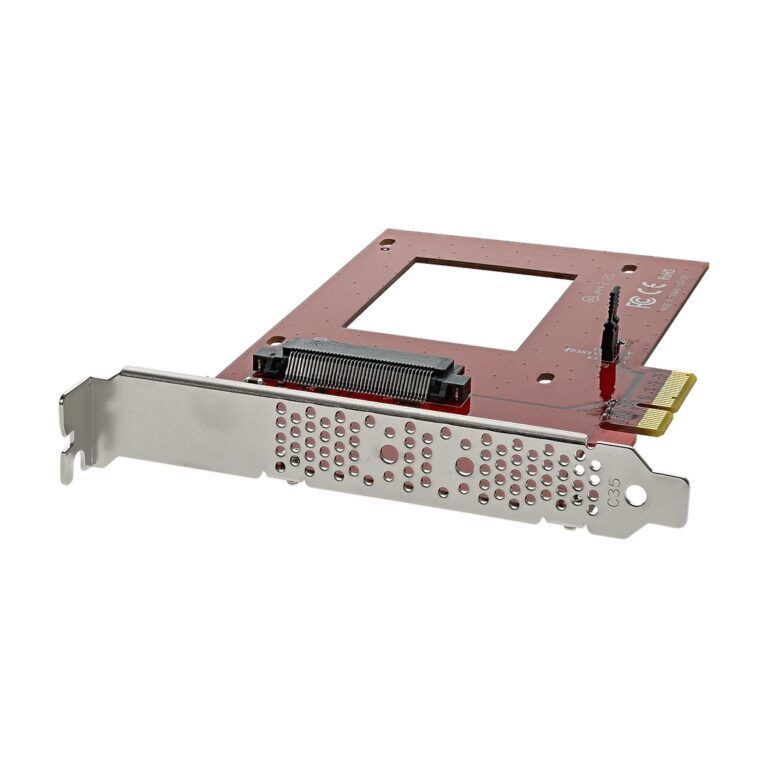 StarTech.com U.2 to PCIe Adapter for 2.5″ U.2 NVMe SSD – SFF-8639 – x4 PCI Express 4.0 – TAA