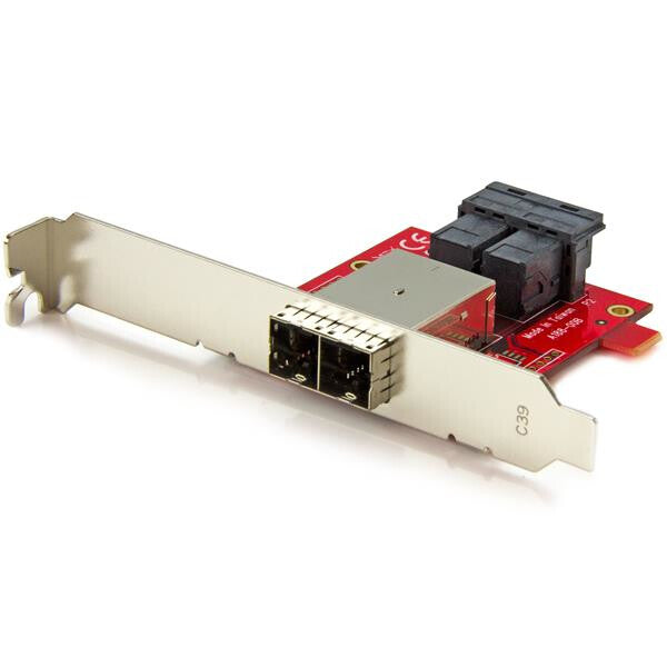 StarTech.com Mini-SAS Adapter – Dual SFF-8643 to SFF-8644 – with Full and Low-Profile Brackets – 12Gbps
