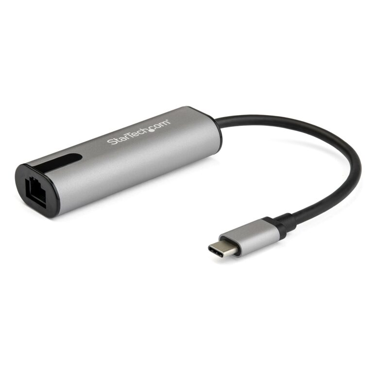 StarTech.com – USB 3.0 Type C 2.5/1 Gigabit/100 Mbps Multi Speed Network/ USB 3.1 Laptop to RJ45/LAN Thunderbolt 3 Compatible/MacBook Pro Surface