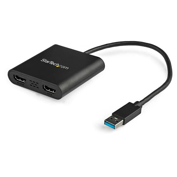 StarTech.com USB 3.0 to Dual HDMI Adapter, USB to 2x HDMI Monitor Converter for Windows (no support for macOS/ChromeOS/Linux) – TAA