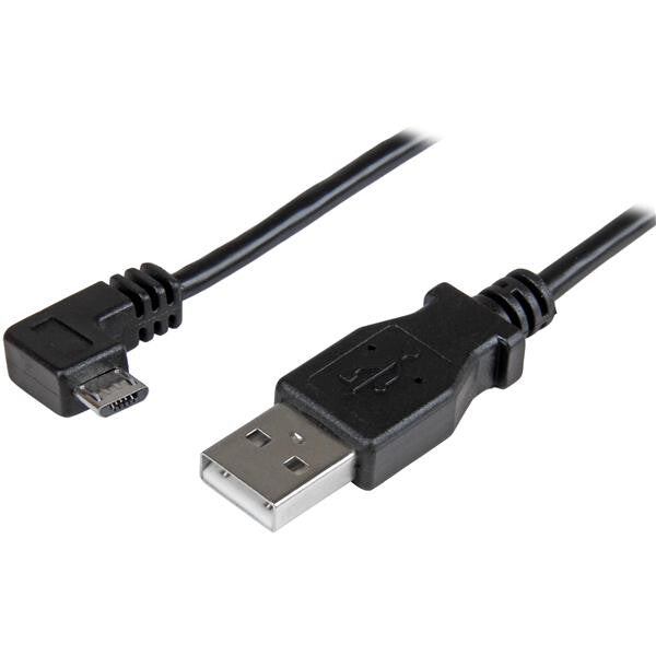 StarTech.com Micro-USB Charge-and-Sync Cable M/M – Right-Angle Micro-USB – 24 AWG – 0.5 m