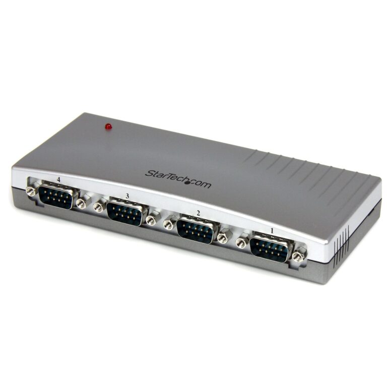 StarTech.com 4 Port USB to RS232 Serial DB9 Adapter Hub – TAA