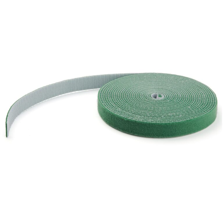 StarTech.com 100ft (30.5m) Hook and Loop Roll, Green, Cut-to-Size Reusable Cable Ties, Bulk Industrial Wire Fastener Tape, Adjustable Fabric Wraps,