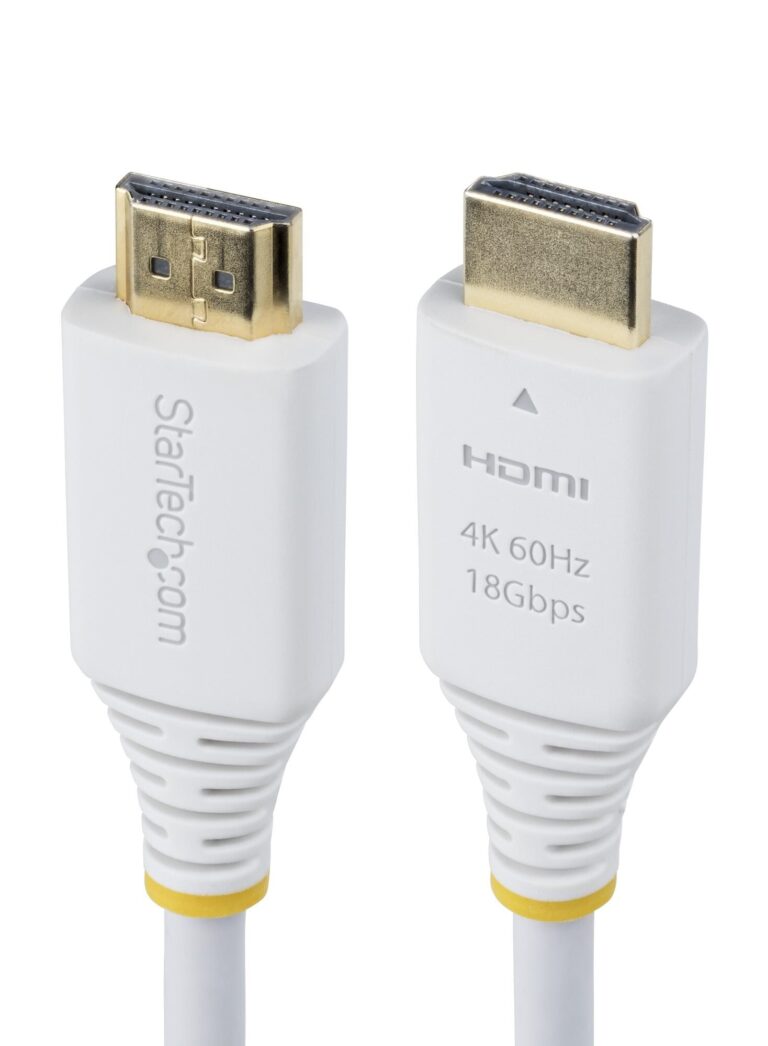StarTech.com 6ft (1.8m) Premium Certified High Speed HDMI Cable, 4K 60Hz/1440p 144Hz, HDR10/HDCP 2.2/ARC, 18Gbps, UHD HDMI 2.0 Cord for