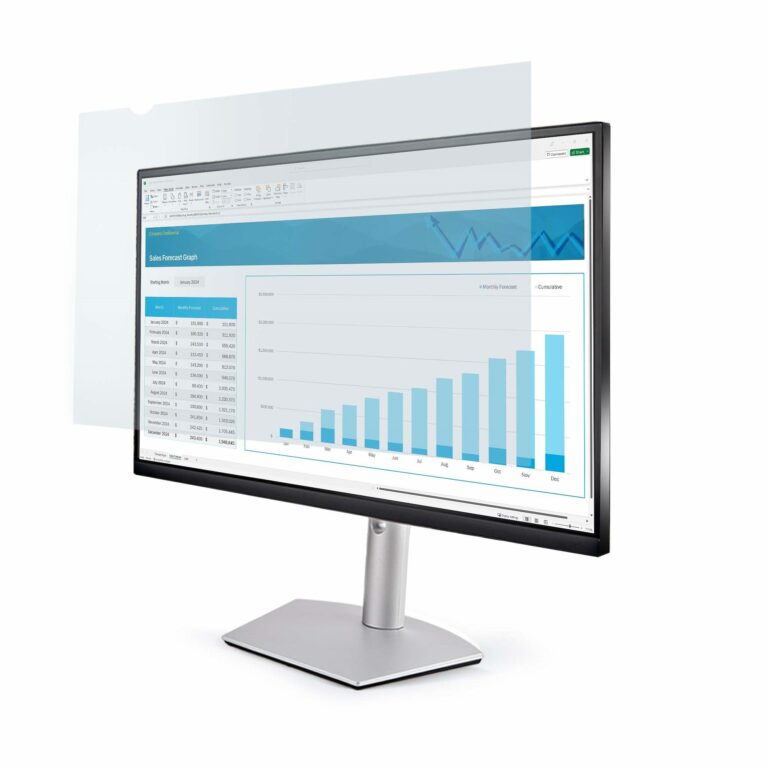 StarTech.com 24-inch 16:9 Anti-Blue Light Filter, BlueLight Screen Filter for 24in Computer Monitor, Reduces Eye Strain, Dual Mounting Options, TAA
