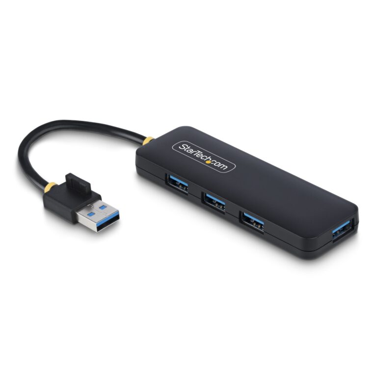 StarTech.com 4-Port USB-A Hub, 5Gbps, Bus Powered, Small Travel Mini USB Hub, Multi-Port USB 3.0 Splitter, Portable USB Hub, Overcurrent Protection