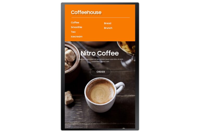 Samsung LH24KMATBGC Kiosk design 60.5 cm (23.8″) Wi-Fi 250 cd/m² Full HD White Touchscreen 16/7