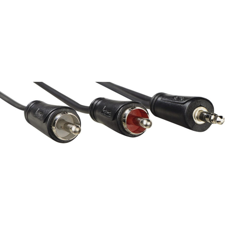 Hama Audio Cable, 3.5 mm Jack Plug – 2 RCA Plugs, Stereo, 1.5 m