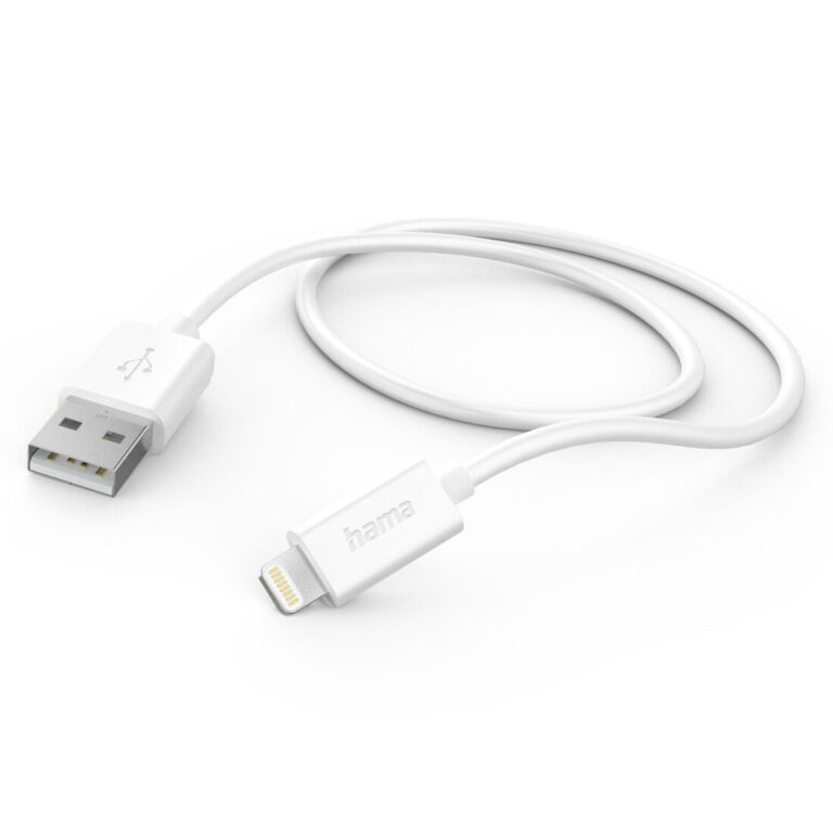 Hama Charging Cable, USB-A – Lightning, 1 m, white