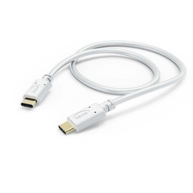 Hama Charging Cable, USB-C – USB-C, 1.5 m, white