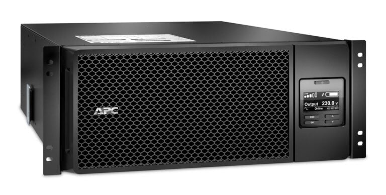 APC Smart-UPS On-Line SRT6KRMXLI – 6kW/VA, 6x C13 + 4x C19 + hardwire 1 phase output, rack mountable, Embedded NMC