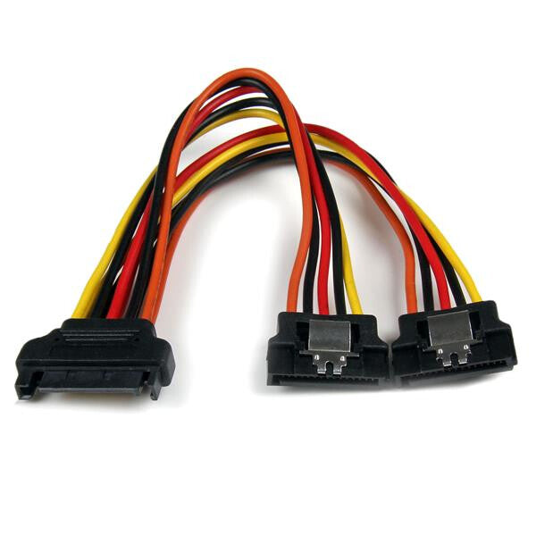StarTech.com 6in Latching SATA Power Y Splitter Cable Adapter – M/F