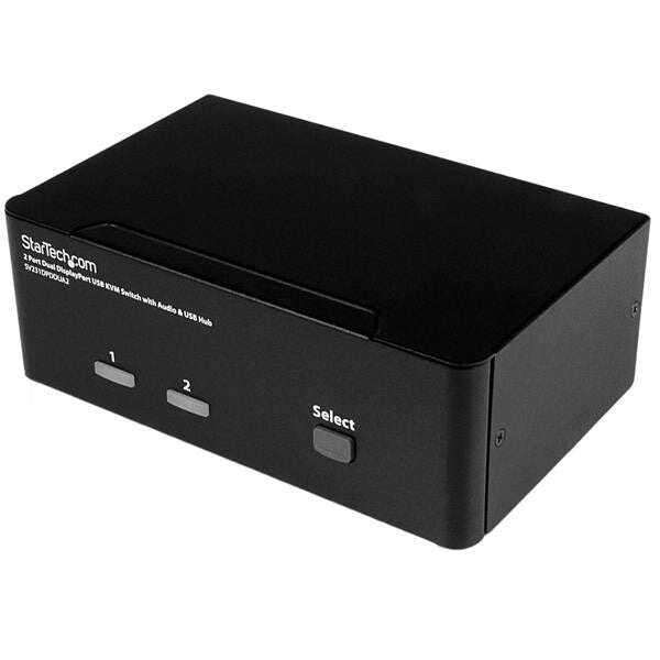 StarTech.com 2-Port DisplayPort Dual-Monitor KVM Switch – 4K 60Hz – TAA