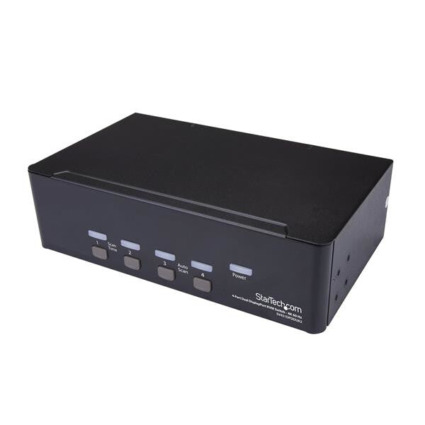 StarTech.com 4-Port Dual DisplayPort KVM Switch – 4K 60Hz – TAA