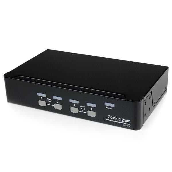 StarTech.com 4 Port Professional VGA USB KVM Switch with Hub – TAA