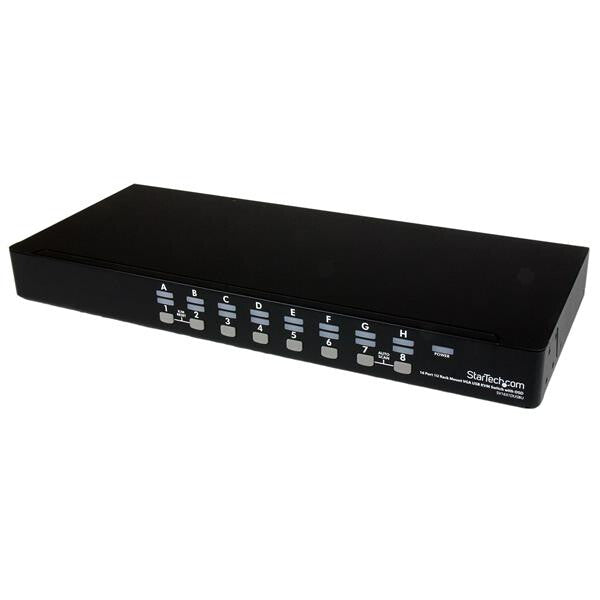 StarTech.com 16 Port 1U Rackmount USB KVM Switch Kit with OSD and Cables – TAA