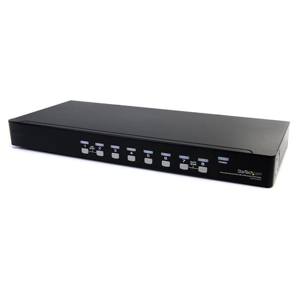 StarTech.com 8 Port Rackmount USB VGA KVM Switch w/ Audio (Audio Cables Included) – TAA