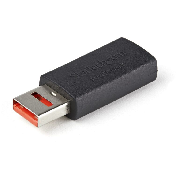 StarTech.com Secure Charging USB Data Blocker Adapter – Male to Female USB-A Charge-Only Adapter – No-Data Charge/Power-Only Adapter for Phone/Tablet