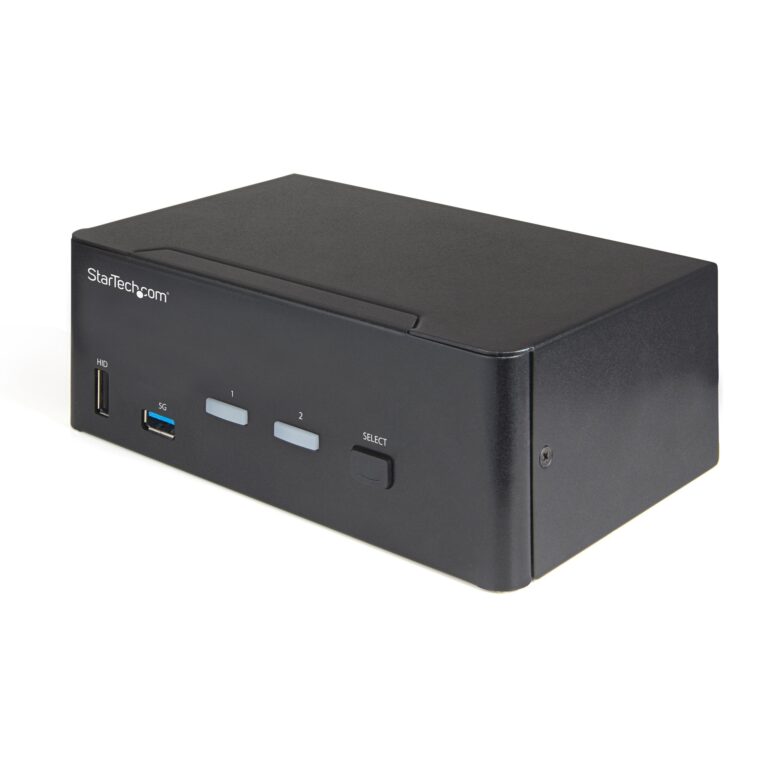 StarTech.com 2 Port Dual Monitor HDMI KVM Switch – 4K 60Hz Ultra HD HDR – Desktop 4K HDMI 2.0 KVM Switch with 2 Port USB 3.0 Hub (5Gbps) & 4x – TAA
