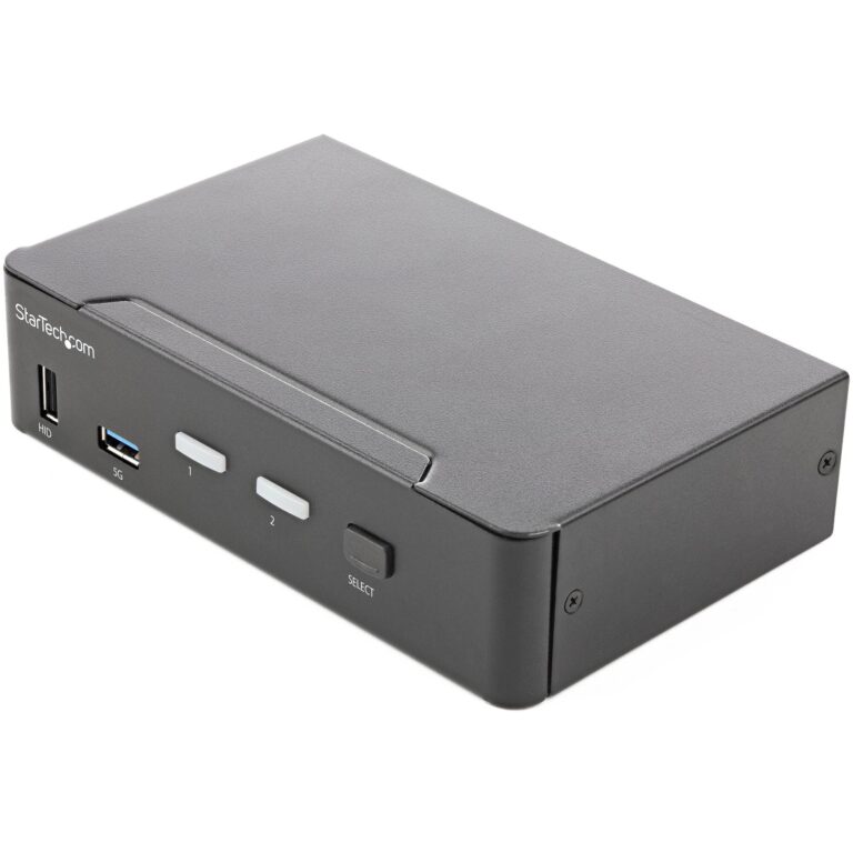 StarTech.com 2 Port HDMI KVM Switch – Single Monitor 4K 60Hz Ultra HD HDR – Desktop HDMI 2.0 KVM Switch with 2 Port USB 3.0 Hub (5Gbps) and 4x – TAA