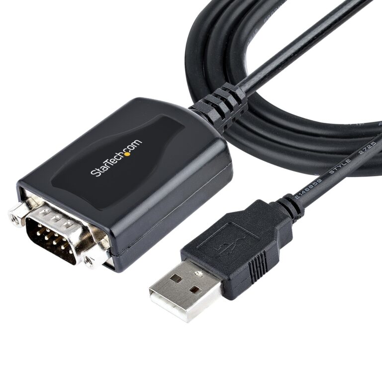 StarTech.com 3ft (1m) USB to Serial Cable with COM Port Retention, DB9 Male RS232 to USB Converter, USB to Serial Adapter for – TAA