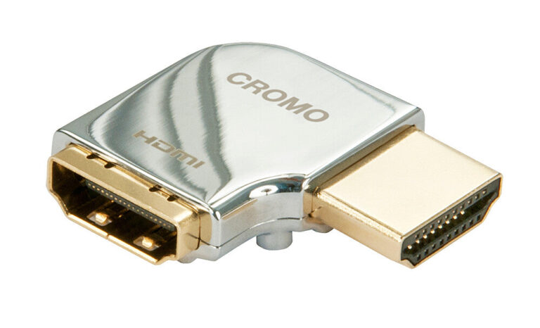 Lindy CROMO HDMI Male to HDMI Female 90 Degree Right Angle Adapter – Right