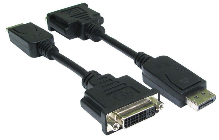 Cables Direct DisplayPort – DVI Black