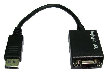 Cables Direct Display Port – VGA m/f 0.15 m VGA (D-Sub) DisplayPort Black