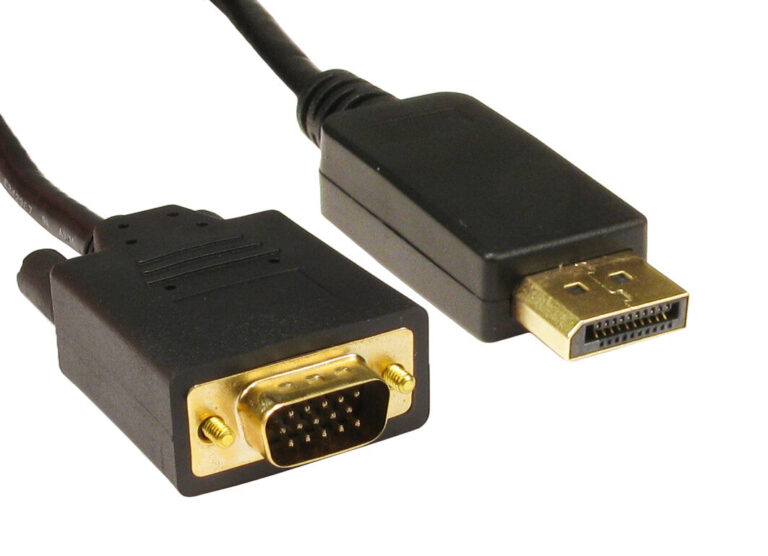 Cables Direct DisplayPort – VGA, 1m VGA (D-Sub) Black