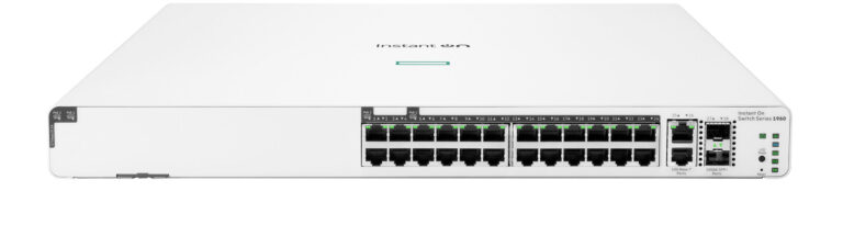 HPE Aruba Networking Networking Instant On Switch 20p Gigabit CL4 4p Gigabit CL6 PoE 2p 10GBT 2p SFP+ 370W 1960