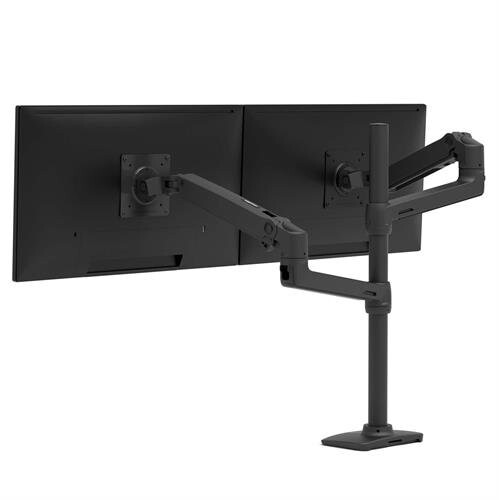 Ergotron LX Series LX Dual Stacking Arm, Tall Pole, Matte Black 101.6 cm (40″) Desk