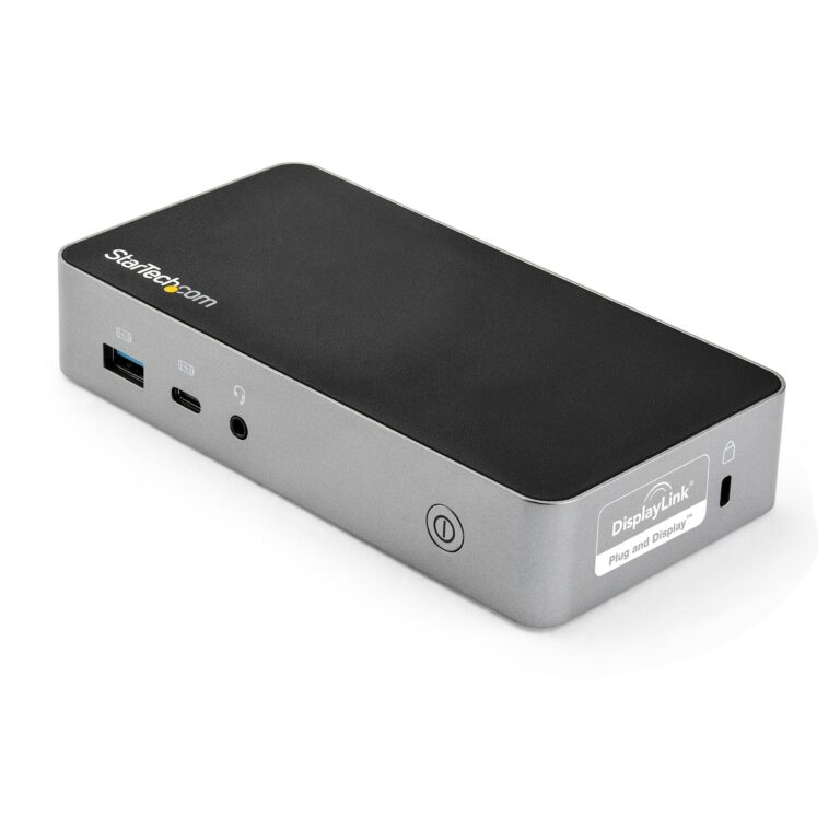 StarTech.com USB-C Dock – Dual Monitor 1080p HDMI Laptop Docking Station – 65W Power Delivery – 1x USB-C, 3x USB-A, Ethernet – Dual – Mac & Windows