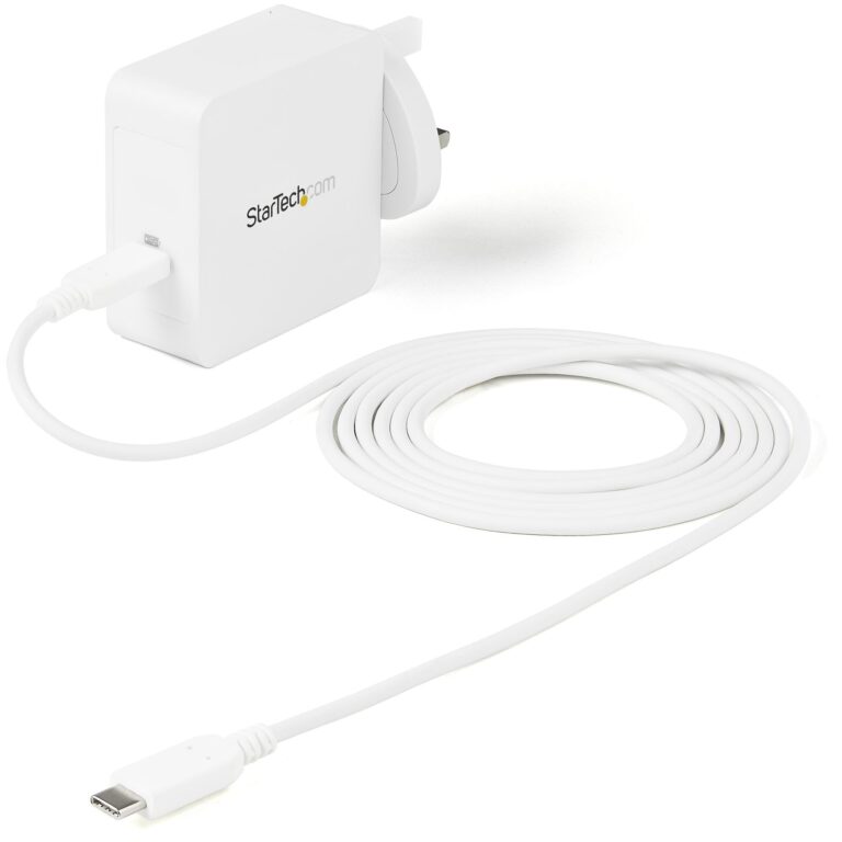 StarTech.com USB C Wall Charger – USB C Laptop Charger 60W PD – 6ft/2m Cable – Universal Compact Type C Power Adapter – Dell – USB IF/CE Certified