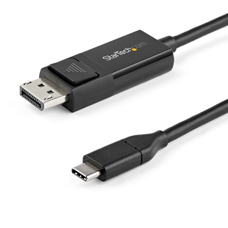 StarTech.com 6.6ft (2m) USB C to DisplayPort 1.2 Cable 4K 60Hz – Bidirectional DP to USB-C or USB-C to DP – USB Type C/Thunderbolt Monitor Cable