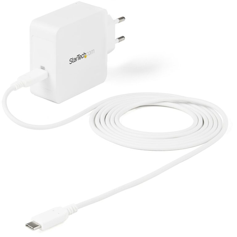 StarTech.com USB C Wall Charger – USB C Laptop Charger 60W PD – 6ft/2m Cable – Universal Compact Type C Power Adapter – Dell – USB IF/CE Certified