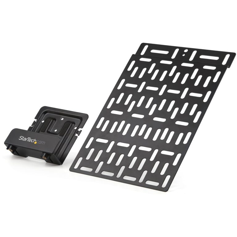 StarTech.com Universal TV Accessory Mount – Adjustable TV & Wall Mount Bracket – Media Players/Router/Modem/AV Switches & – 11lb (5kg)