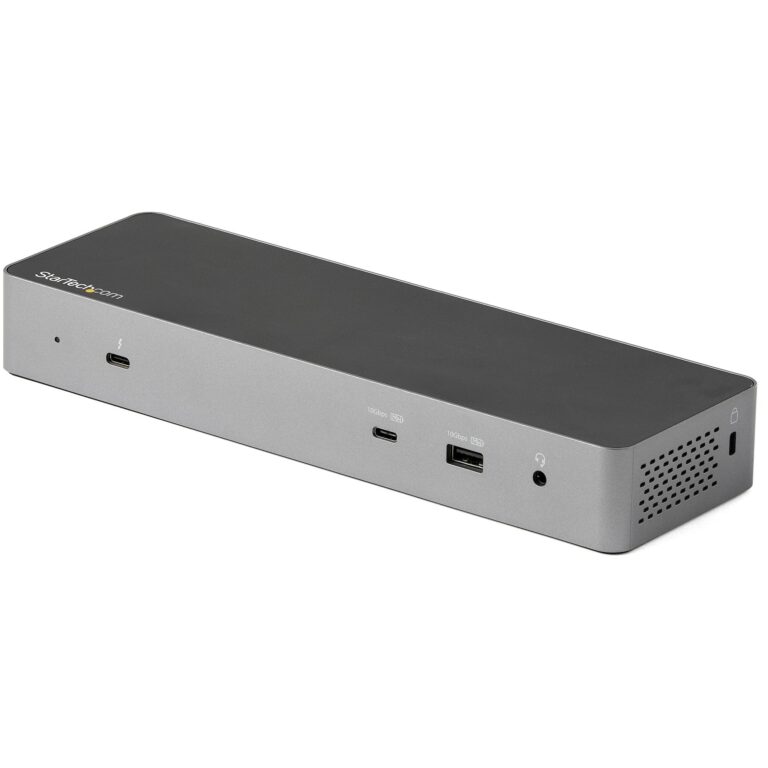 StarTech.com USB C Docking Station for Macbook Pro/Air-M1/M2/M3/M4, Thunderbolt Compatible, HDMI/DisplayPort, Dual 4K 60Hz/Single 8K, USB Type-C