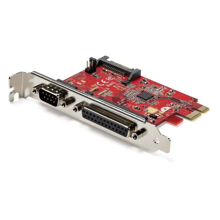 StarTech.com PCIe Card with Serial and Parallel Port – PCI Express Combo Adapter Card with 1x DB25 Parallel Port & 1x RS232 – PCIe Printer Card