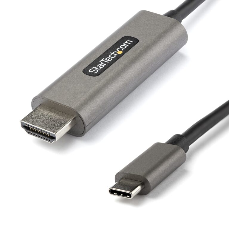 StarTech.com 3.3ft (1m) USB C to HDMI Cable 4K 60Hz w/ HDR10 – Ultra HD USB Type-C to 4K HDMI 2.0b Video Adapter Cable – USB-C – DP 1.4 Alt Mode HBR3