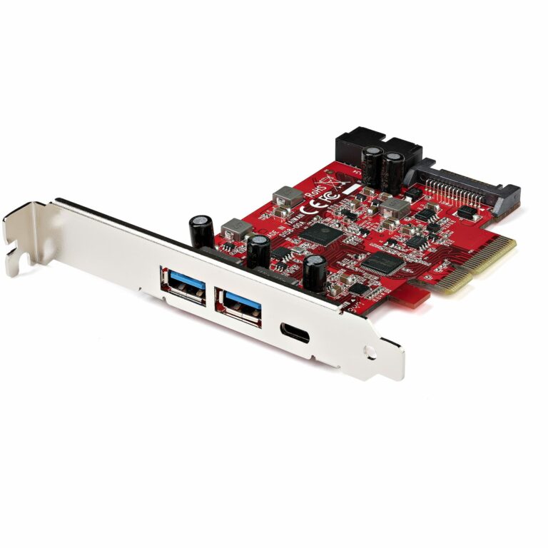 StarTech.com 5-Port USB PCIe Card – 10Gbps USB 3.2 Gen 2 PCIe Card w/ 1x USB-C & 2x USB-A – 1x 2 Port IDC (Internal 5Gbps USB Header Expansion) – TAA