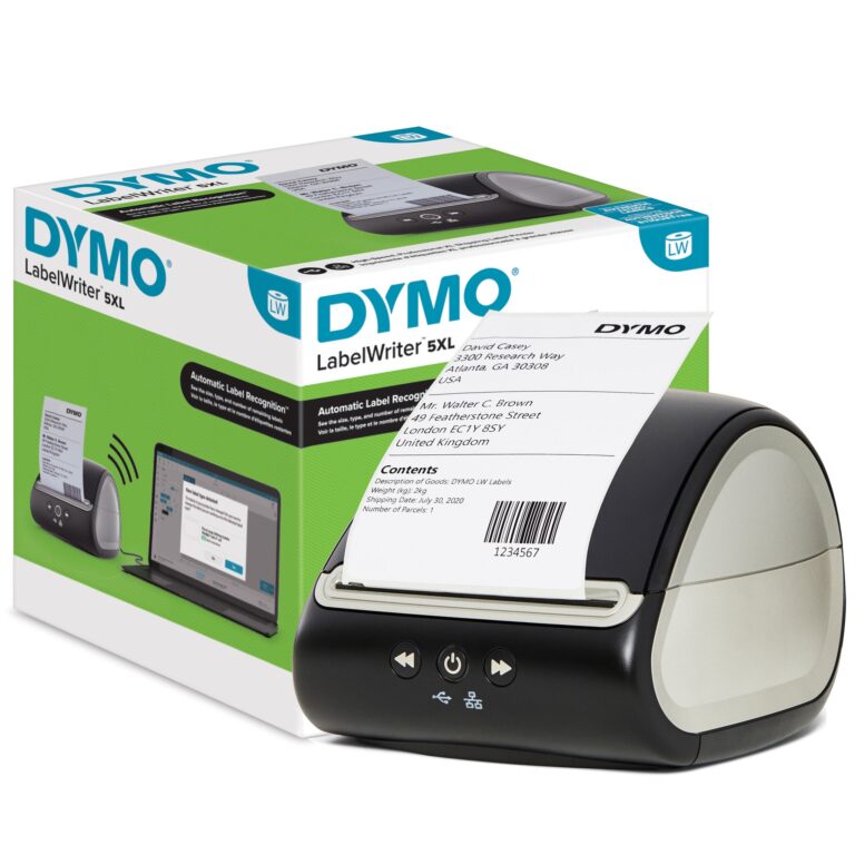 DYMO LabelWriter 5XL Label Printer | Automatic Label Recognition | Label Maker that prints Extra-Wide Shipping Labels from AmazonRoyal Mail & More |