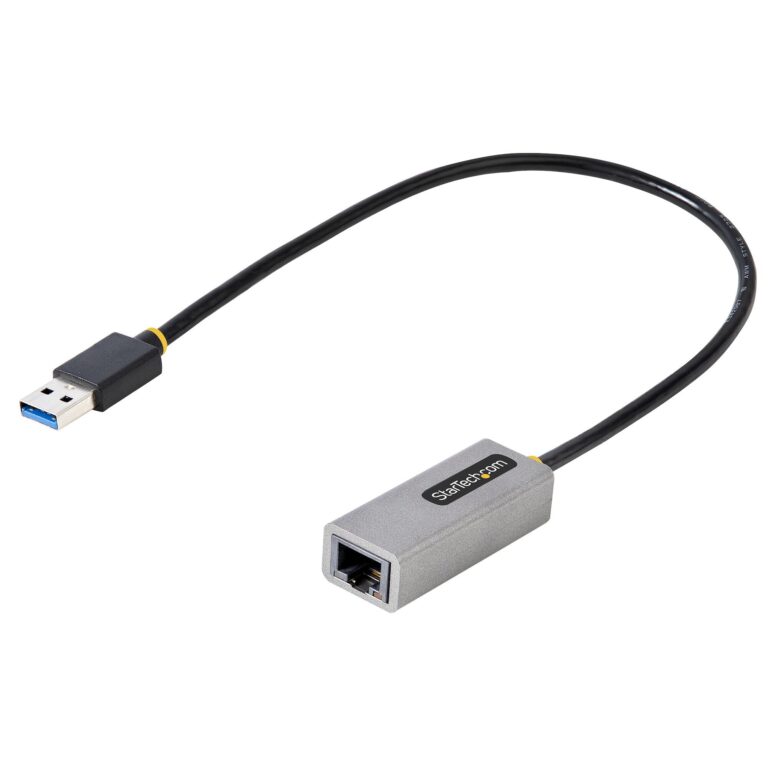 StarTech.com USB 3.0 to Gigabit Ethernet Network Adapter, 10/100/1000 Mbps, USB to RJ45, USB 3.0 to LAN Adapter, USB 3.0 Ethernet Adapter (GbE), 11in