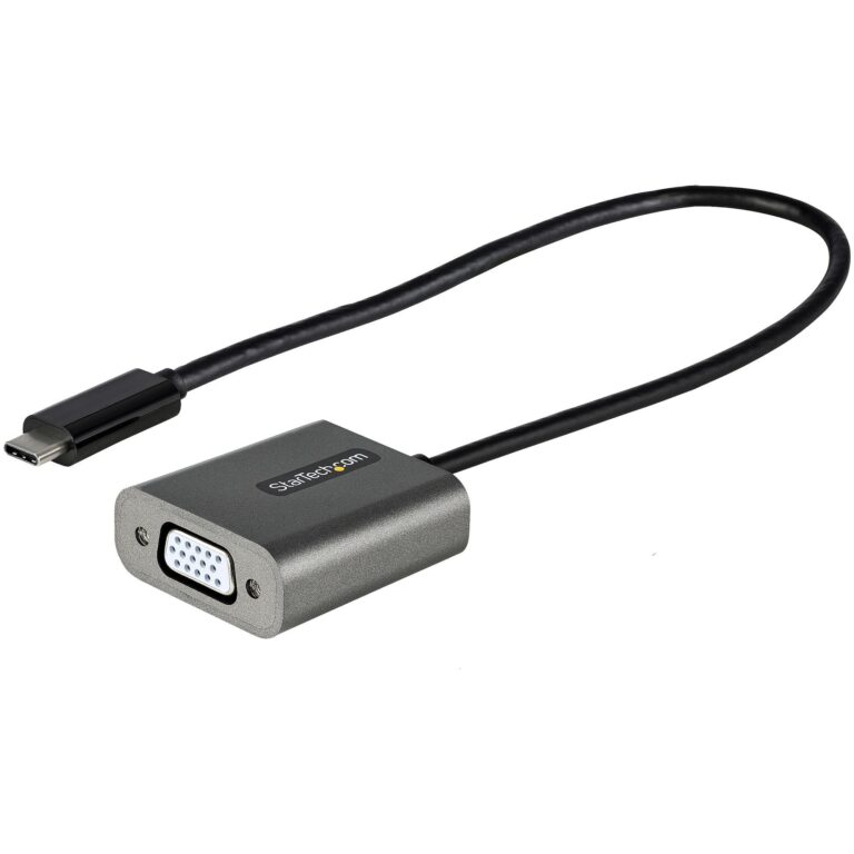 StarTech.com USB C to VGA Adapter – 1080p USB Type-C to VGA Adapter Dongle – USB-C (DP Alt Mode) to VGA Monitor/Display – Upgraded Version of CDP2VGA