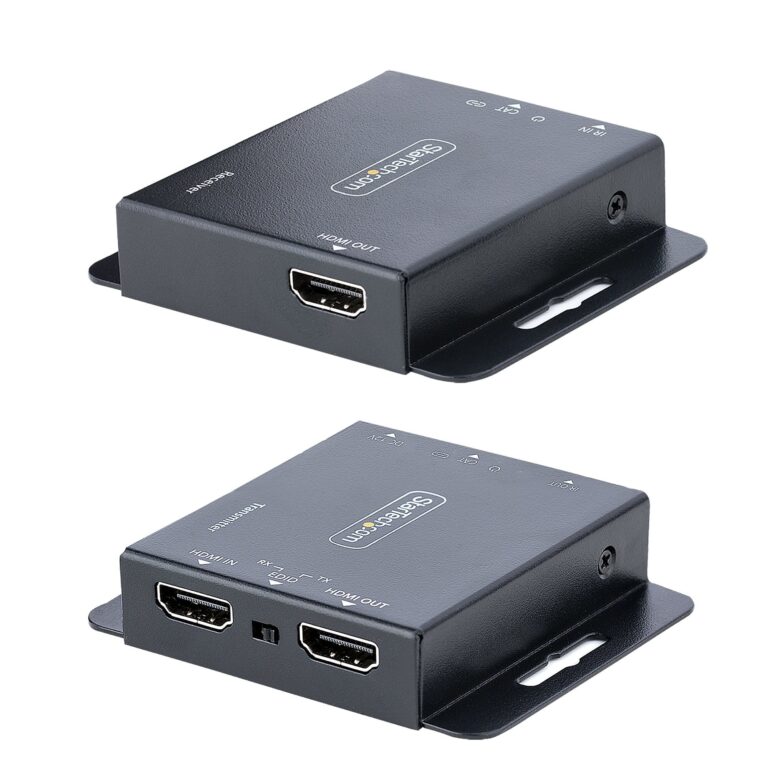 StarTech.com 4K HDMI Extender over CAT6/CAT5 Ethernet Cable, 4K 30Hz or 1080p 60Hz Video Extender, HDMI over Ethernet Cable, HDMI Transmitter and